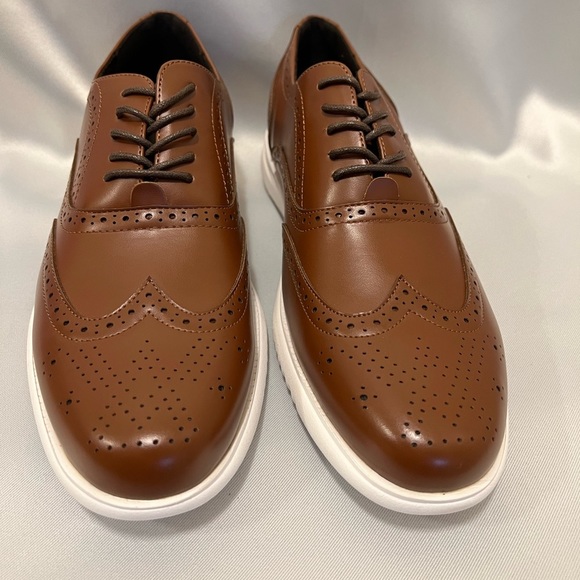 Men Unlisted Nio Wing Lace Up Cognac Shoes Size 10 - Picture 1 of 10